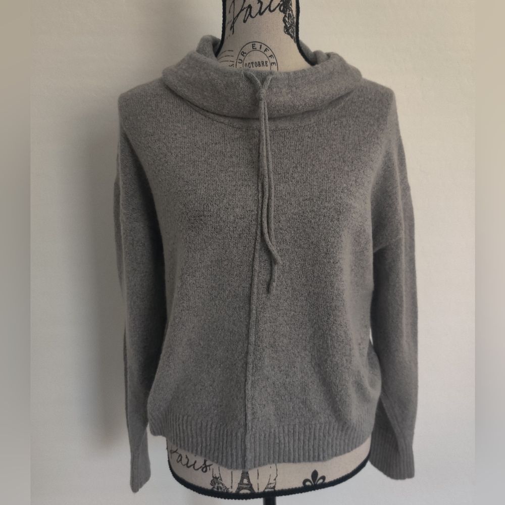It's Our Time Gray Cowl Neck Turtleneck Sweater Cozycore Fall Winter_Medium
